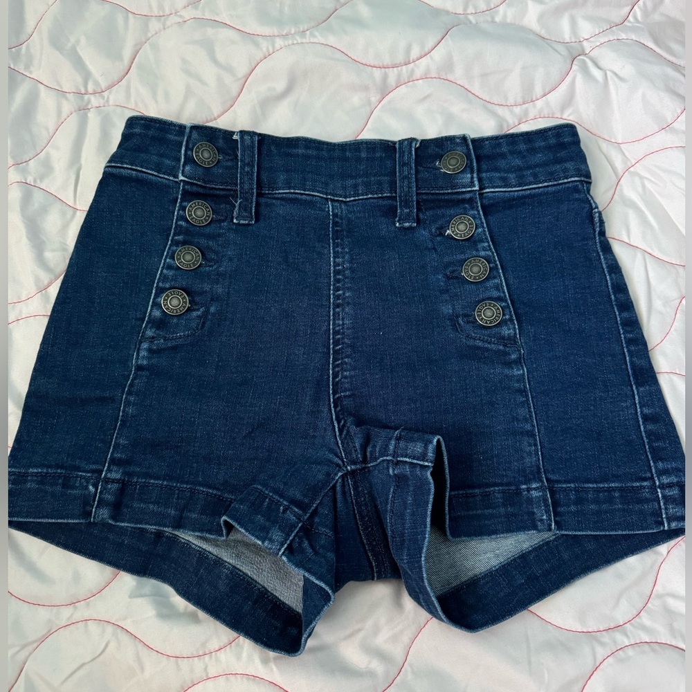 American Eagle Hi-Rise Shortie Super Stretch Denim Shorts